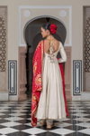 LG 1970 Chinon With  Lace On Border And Latkan On Back Side Dori Gown With Bottom Dupatta Online Wholesale